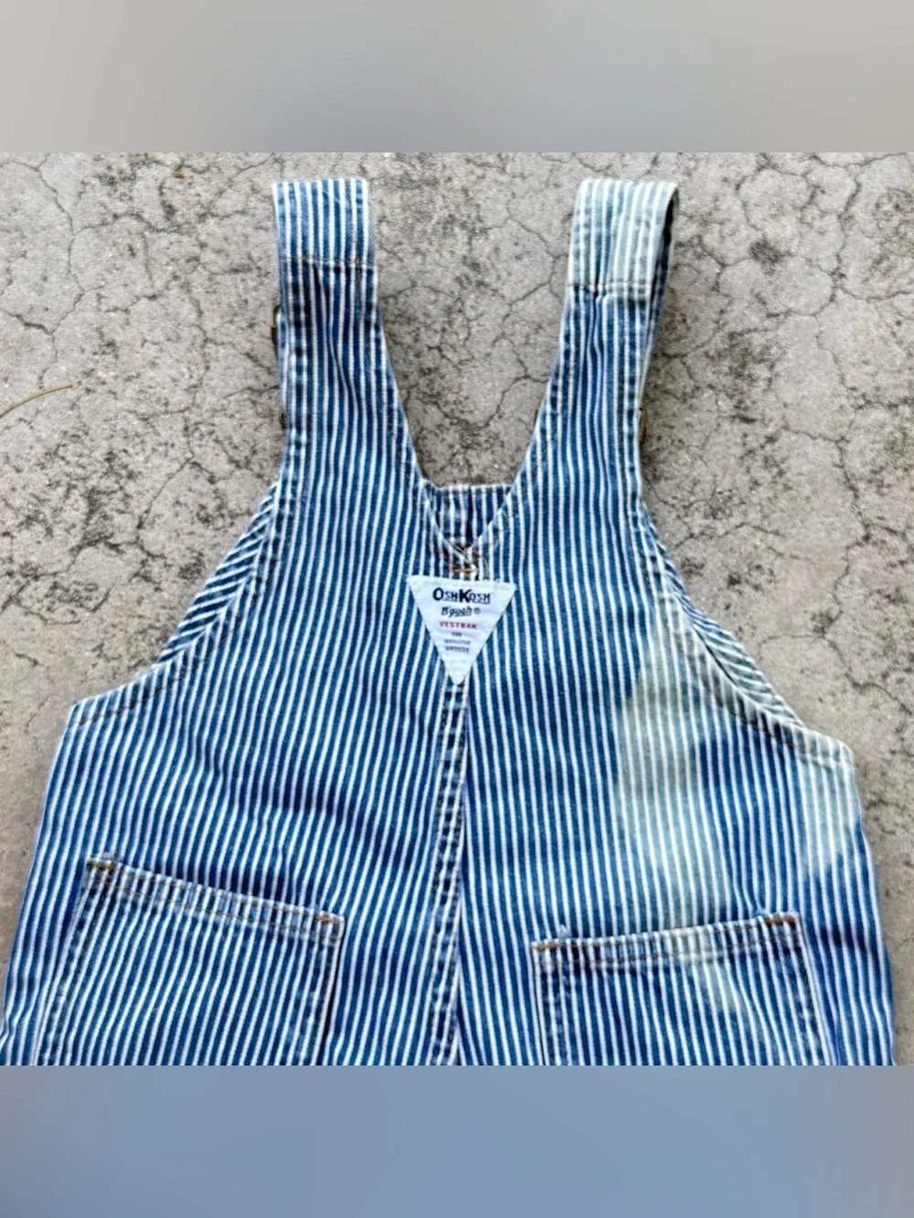 Vintage 70’s 80’s Osh Kosh B’Gosh Vestbak Overalls Hickory Light Blue Sz 2T